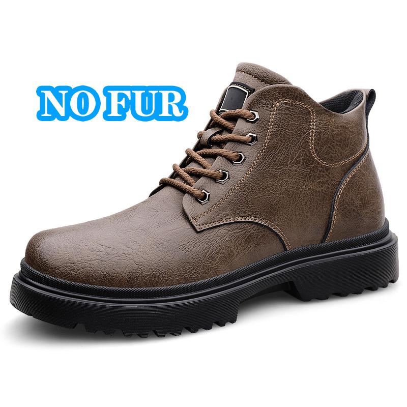 New Autumn Mens Ankle Boots High Top Fashion Shoes Outdoor Sneakers Leisure Comfortable Motorcycle Boots Soft Male Lace-Up Botas