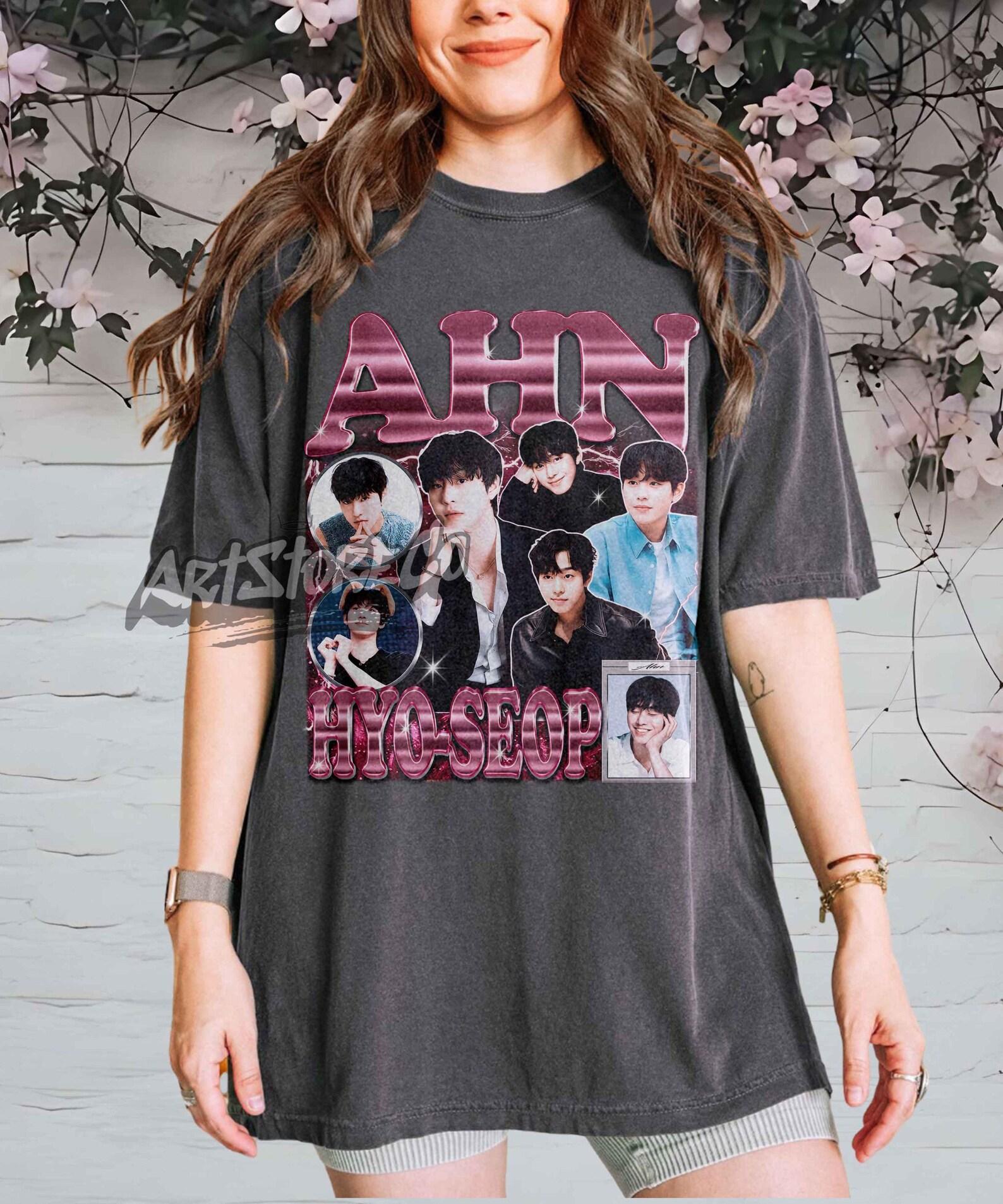 Retro Ahn Hyo-Seop Graphic Tee, Vintage K-Pop Inspired Apparel S