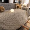 Funda Sofa Living Room Footprint Jacquard Thick Warm Sofa Throw  Winter Sherpa Camping Picnic Sofa Cover