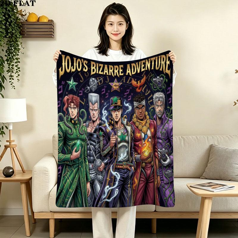 1pz Coperta in Flanella con Fantasia di Jojo's Bizarre Adventure Adatta a Tutte le Stagioni per Arredamento Casa Calore e Comfort Regali Regalo Festivo
