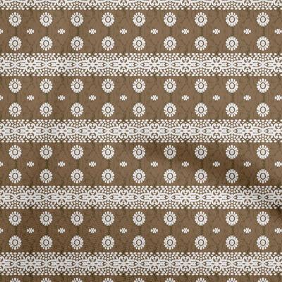 Cotton Flex Brown Fabric Aian Batik Fabric For Sewing Printed Craft Fabric By The Yard 40 Inch