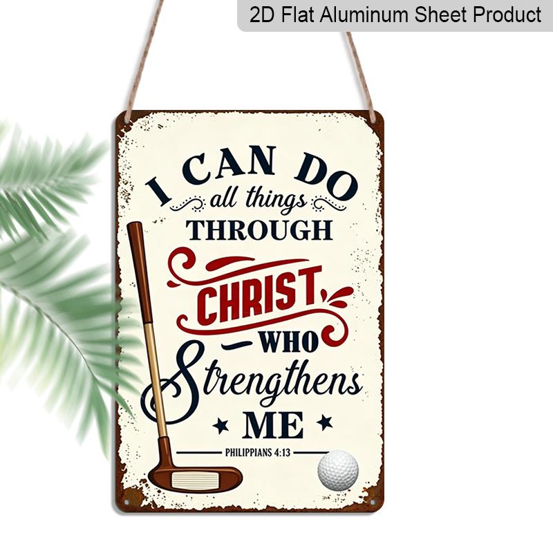 

2D Flat 1pc Golf Christian Quote Metal Sign 7.87x11.81inch - Aluminum Golf Themed Inspirational Decor for Home, Garage, Golf Course, Man Cave 20*30cm