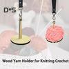 Wrist Yarn Holder Wooden Yarn Ball Holder with Wrist Strap Mini Minder Portable Yarn Holder for DIY Projects Crocheting Knitting Supplies