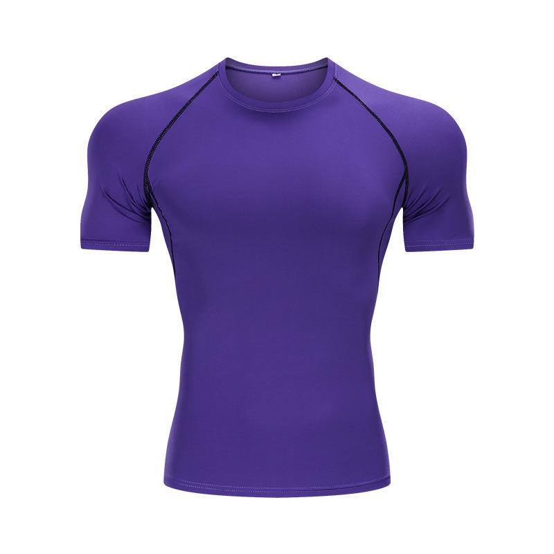 Men's Breathable Quick-Dry Short-Sleeve T-Shirt for Running and Gym Training