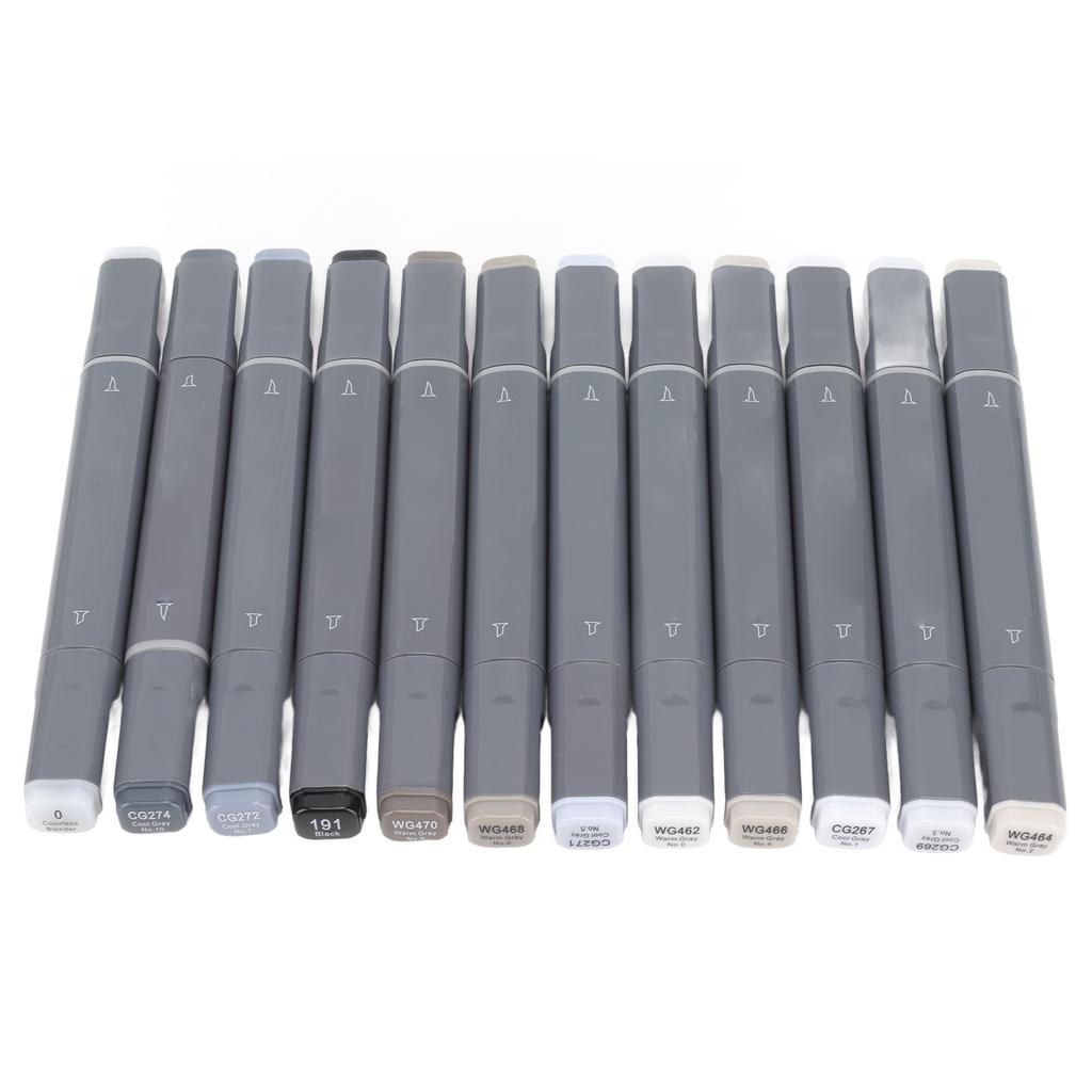 12 Pcs Acrylic Paint Markers Environmentally Friendly Safe Wide Applications Double Ended Markers Set