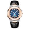 PLADEN Mens Quartz Watch Stainless Steel Waterproof Luminous Casual Sports Wristwatch