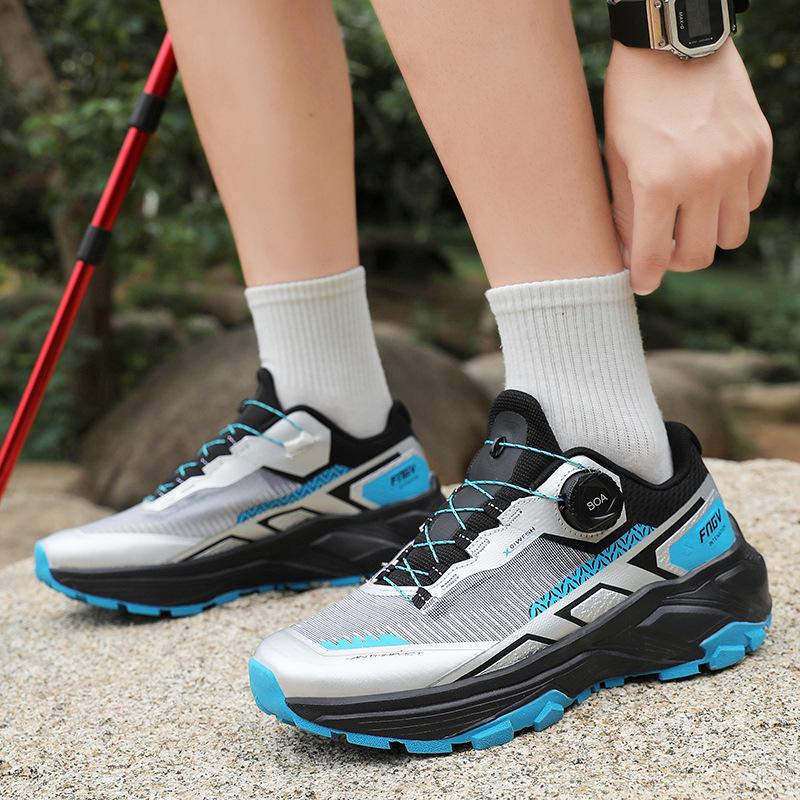 Men's waterproof outdoor hiking shoes all-terrain off-road running shoes swivel buckle sneakers