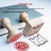 Custom DIY Wooden Rubber Stamp for Engraving and Journal Design