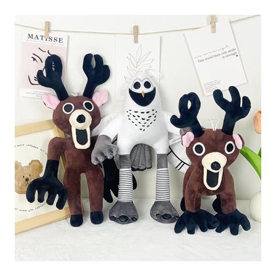 LIMANTY Sika Deer Plush Toy, Forest 99 Nights Style, 30cm/36cm, Christmas/Birthday Gift (White Eagle)