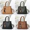 Womens Large Capacity Tote Bag Pu Leather With Zipper Closure For Daily Use