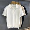 Men S Short Sleeve Hollow Knit Polo Shirt Summer Old Money Style