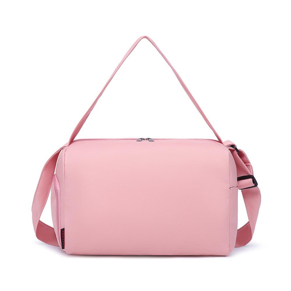 Women's solid color travel bag, fashionable sports dry and wet separation sports fitness bag, simple and versatile shoulder yoga bag