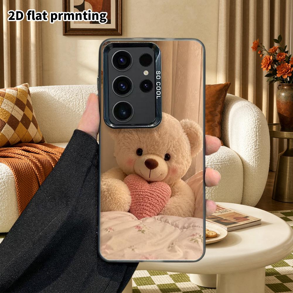 Phone Case: 2D Flat Samsung Galaxy A34 A35 M05 M06 S20 S22 S21 FE Plus 5G Protective Case, Couples Style, Plush Teddy Bear, Christmas and Halloween Gi