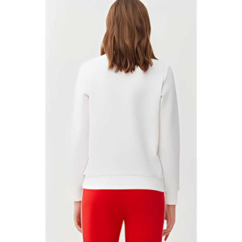FILA Spring Casual Fashion Hoodie Women Tops White F51W338290FWT