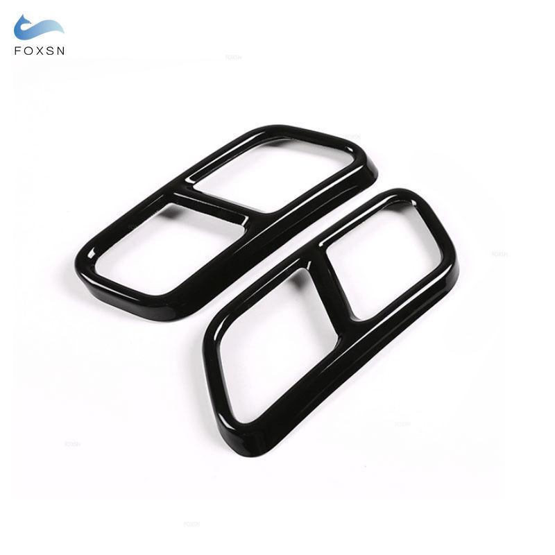 Stainless Steel Glossy Black Car Tail Muffler Exhaust Pipe Output Cover Parts Trim For Mercedes Benz S Class W221 W222 W251 X166