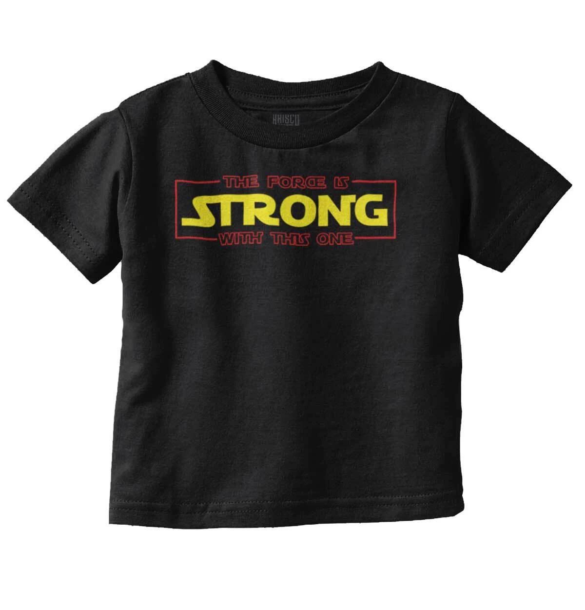 The Force is Strong With This One Space Film Toddler Boy Girl Youth T Shirt Tee XS