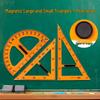 Little Fish Ruler Set: Compass, Magnetic Straight Edge, Protractor, and Set Square - Math Teaching Tools