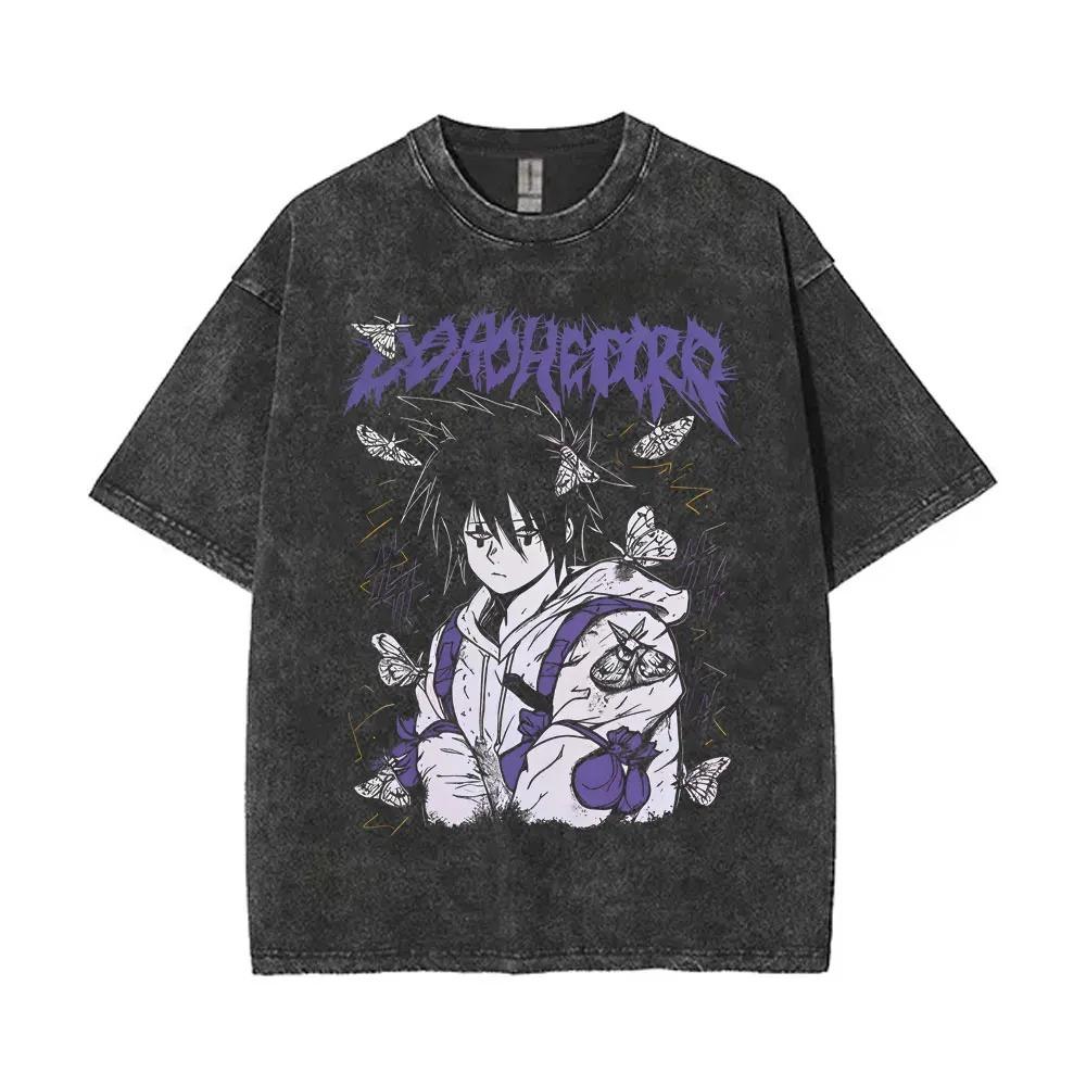 T-shirt a maniche corte Unisex Donna T-shirt per Abbigliamento Uomo Lavata Vintage Anime Dorohedoro En Noi Nikaido KaiGrafica Unisex