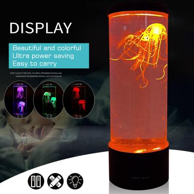 Jellyfish Aquarium Tank Ocean LED Water Mood Light Desk Relaxing Lamp