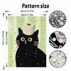 5D DIY Pearl Art Kit Black Cat With Toilet Paper Themed Decor. Home Wall Decoration