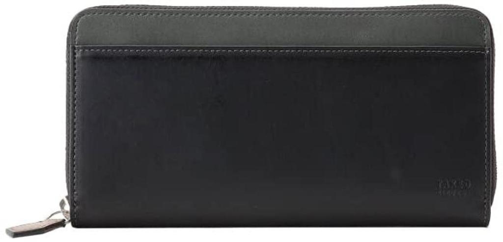 Takeo Kikuchi Antique Leather Long Wallet with Zip-Around Closure, Men's, Black (519) 07001531