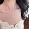 Korean Pearl Necklace: High-End Silver Clavicle Chain with Niche Design, Perfect for Light Luxury and Sweater Pendants.