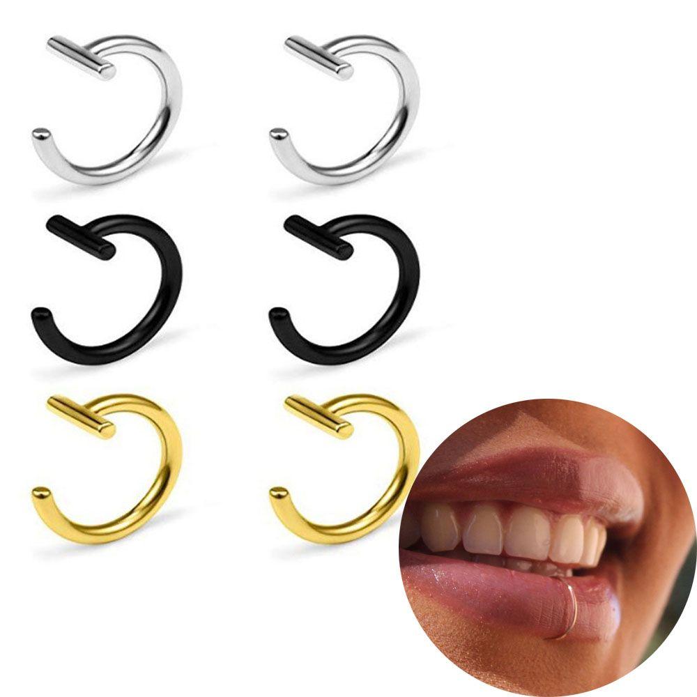 

Titanium steel Circular Sexy Hoop Stud Earrings Body Piercing Lip Rings Jewelry Nose Rings