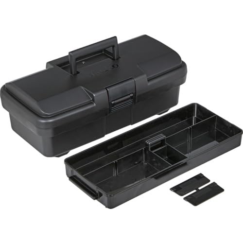 TRUSCO Super Tool Box, Resin Tool Box, Black, 385 x 202 x 140 mm (TJB-385)