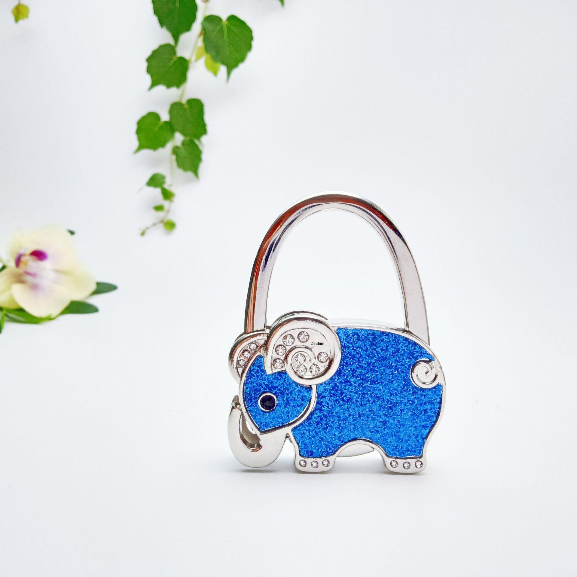 Elephant Handbag Hook: Shiny Powder Finish Handicraft Gift