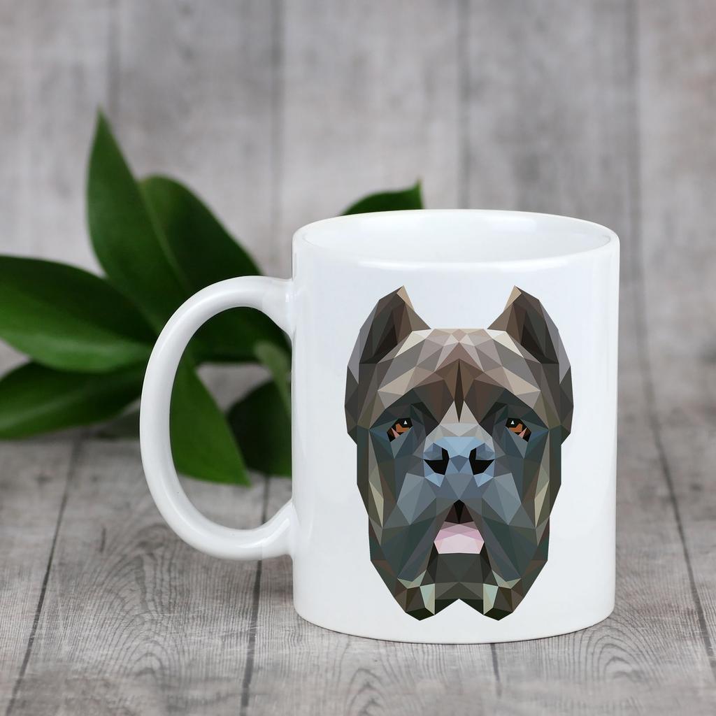 Cane Corso Italiano -Kubek Ze Zdjęciem I Napisem Geometryczny Pies Art-Dog
