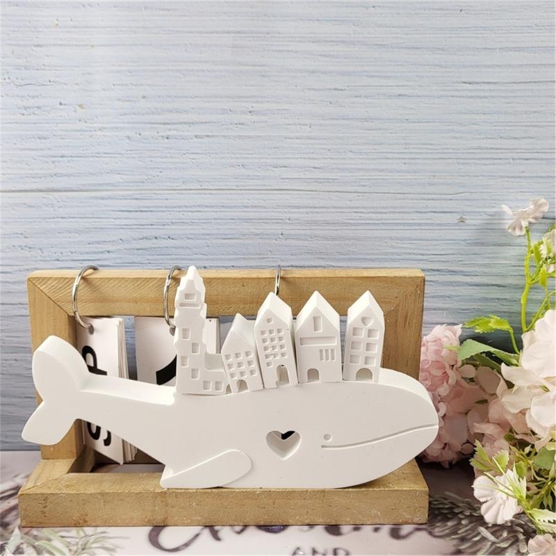 Silicone Whale House Display Ornament Mold Creative Whale House Mold For DIY Crafting And Homes Decoration Projects