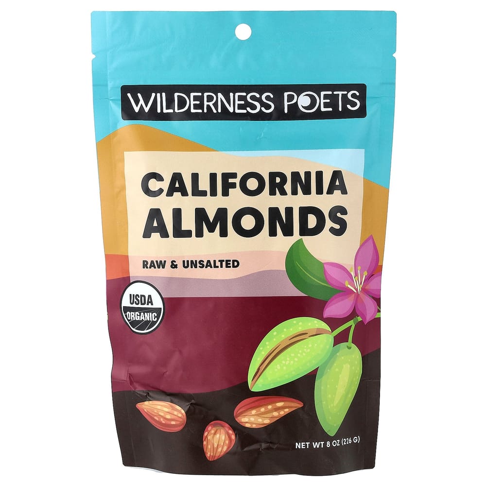 Wilderness Poets California Unsalted Whole Almonds, 226g (8oz) 226g - 1 ea