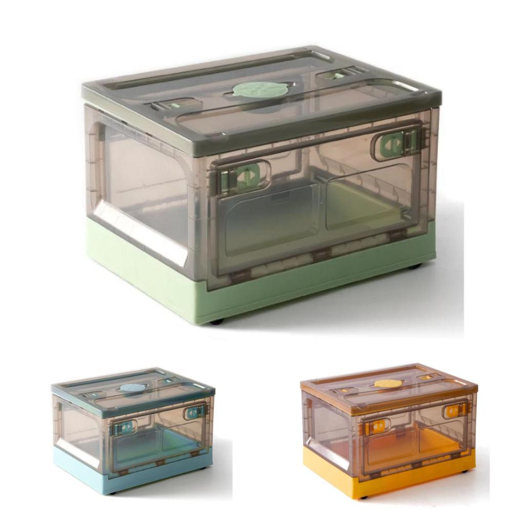 Portable Foldable Injection-Molded Plastic PP Rectangle Storage Box 15L Capacity for Office Textbook Storage (Modern Design)