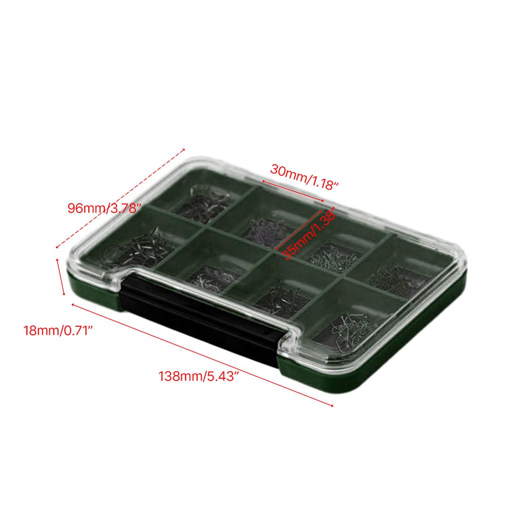 Fishing Magnetic Fly Storage Box Multiple Sections Fly Box Fishing Hooks Magnetic Pad Compartments Clear Lid Tackle Box