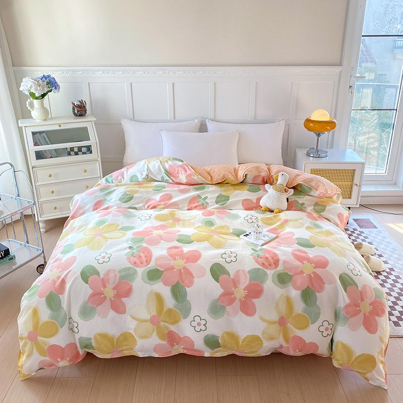 Cotton Printed Duvet Cover, Multi-color Duvet Cover, Soft Oversized Duvet Cover, Double Comfortable Single Duvet Cover