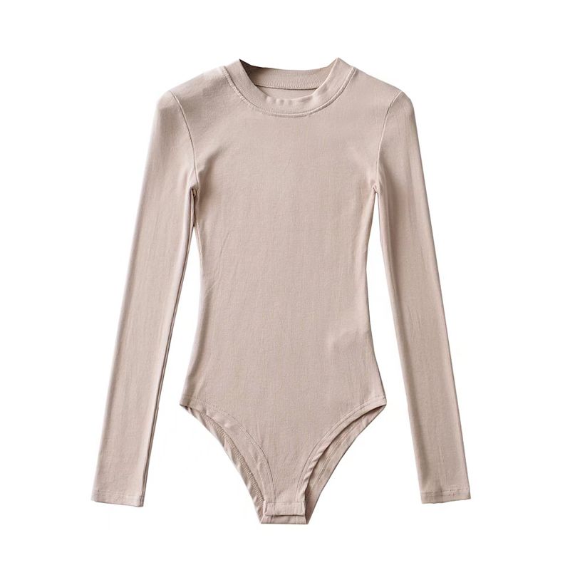 

Футболка с круглым вырезом, облегающего кроя, больших размеров, простая, с длинным рукавом, нижняя Meters apricot S