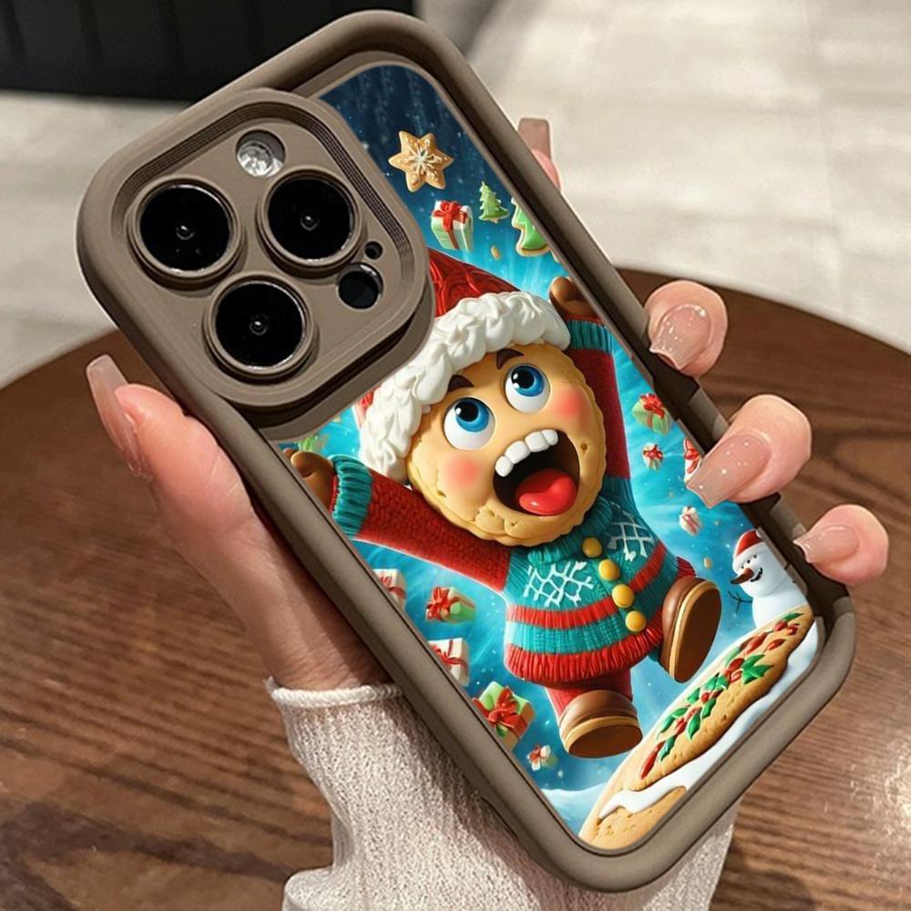 Ae108 Happy New Year Merry Christmas Phone Cases for iPhone 16 14 13 11 Pro Max 15 7 8 6s Plus 12 Mini XR XS Max SE Angel Eye Ladder Protective Cover