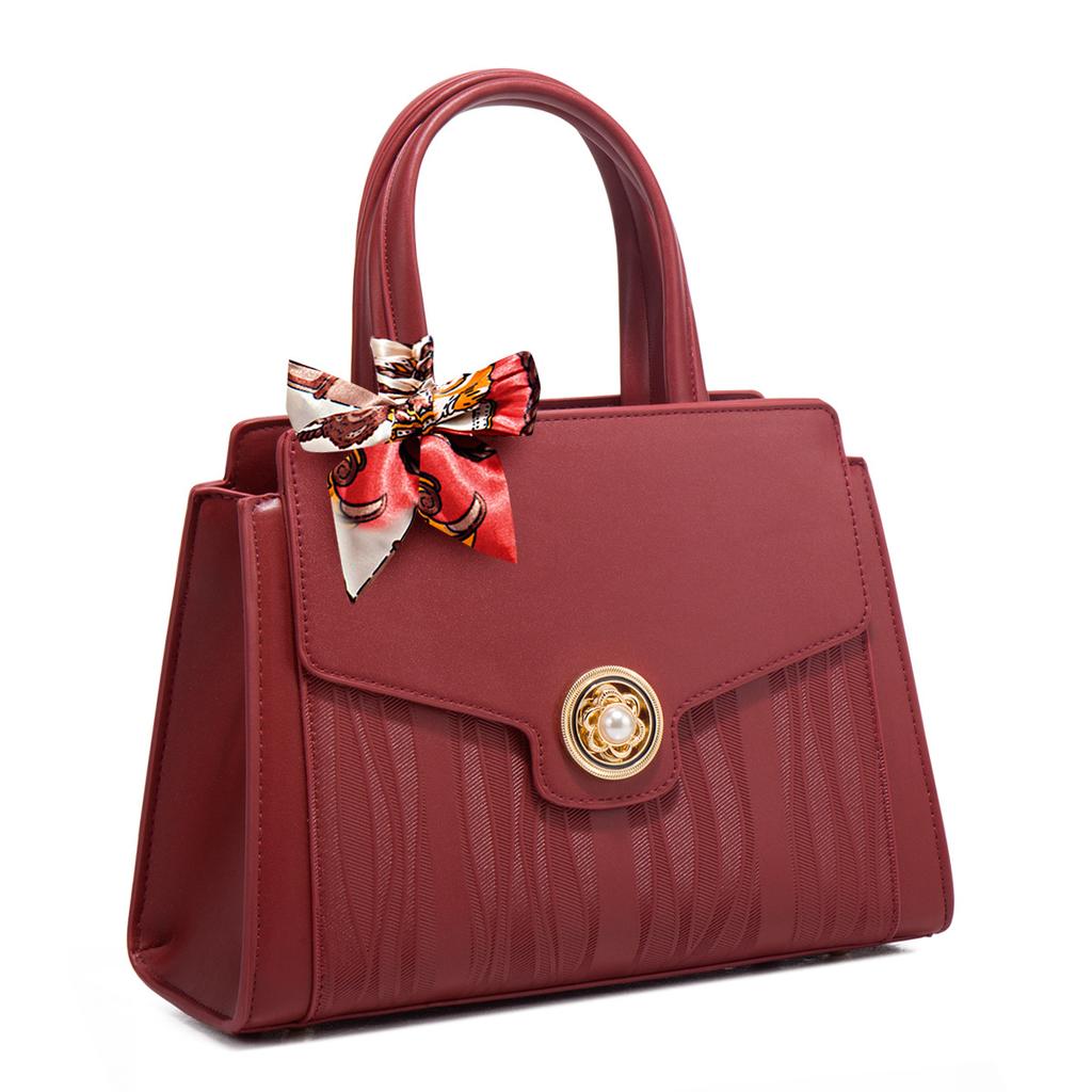 Mother'S Day Gift Red Wedding Bag Bridal Bag Women'S Bag Mom Handbag Capacity Shoulder