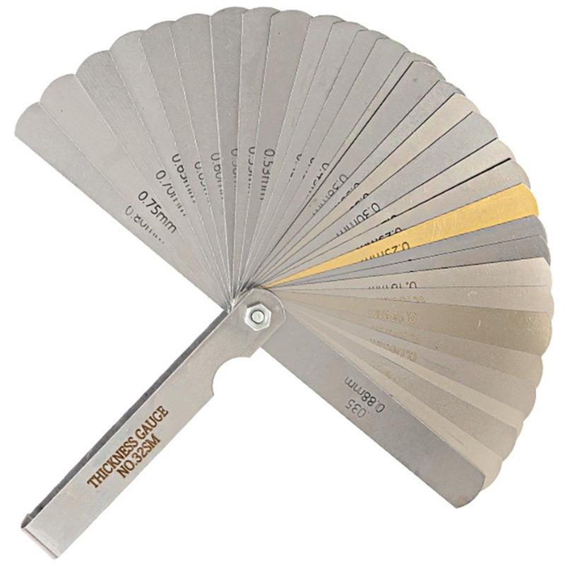 32 Blades Metric Feeler Gauge High Precision 0.04-0.88 Thickness Gages Gap Filler Feeler Gauges Woodworking Measuring Tool