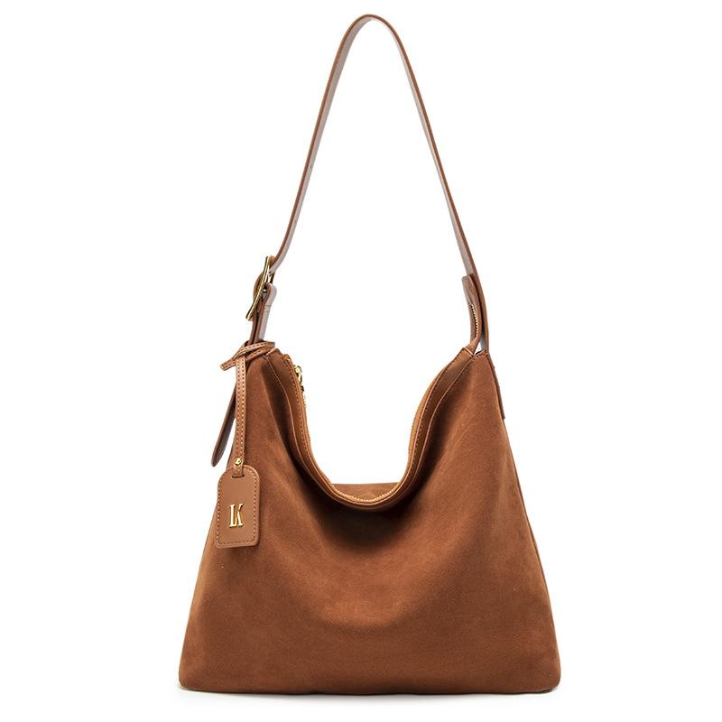 2025 Fall/Winter New Niche Women's Bag Fashionable Matte Finish High-End Soft Single-Shoulder Underarm Bag Large Capacity Tote Bag