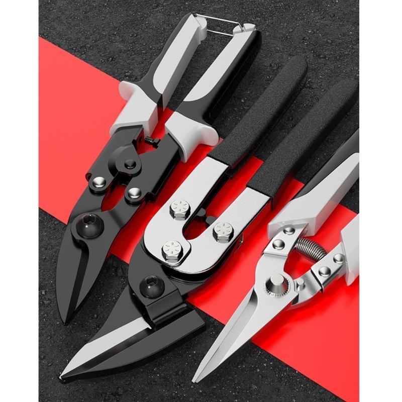 Professional Industrial Shears:Stainless Steel Scissors Tin Snips for Metal Sheet PVC Pipe Cutting Iron Plates