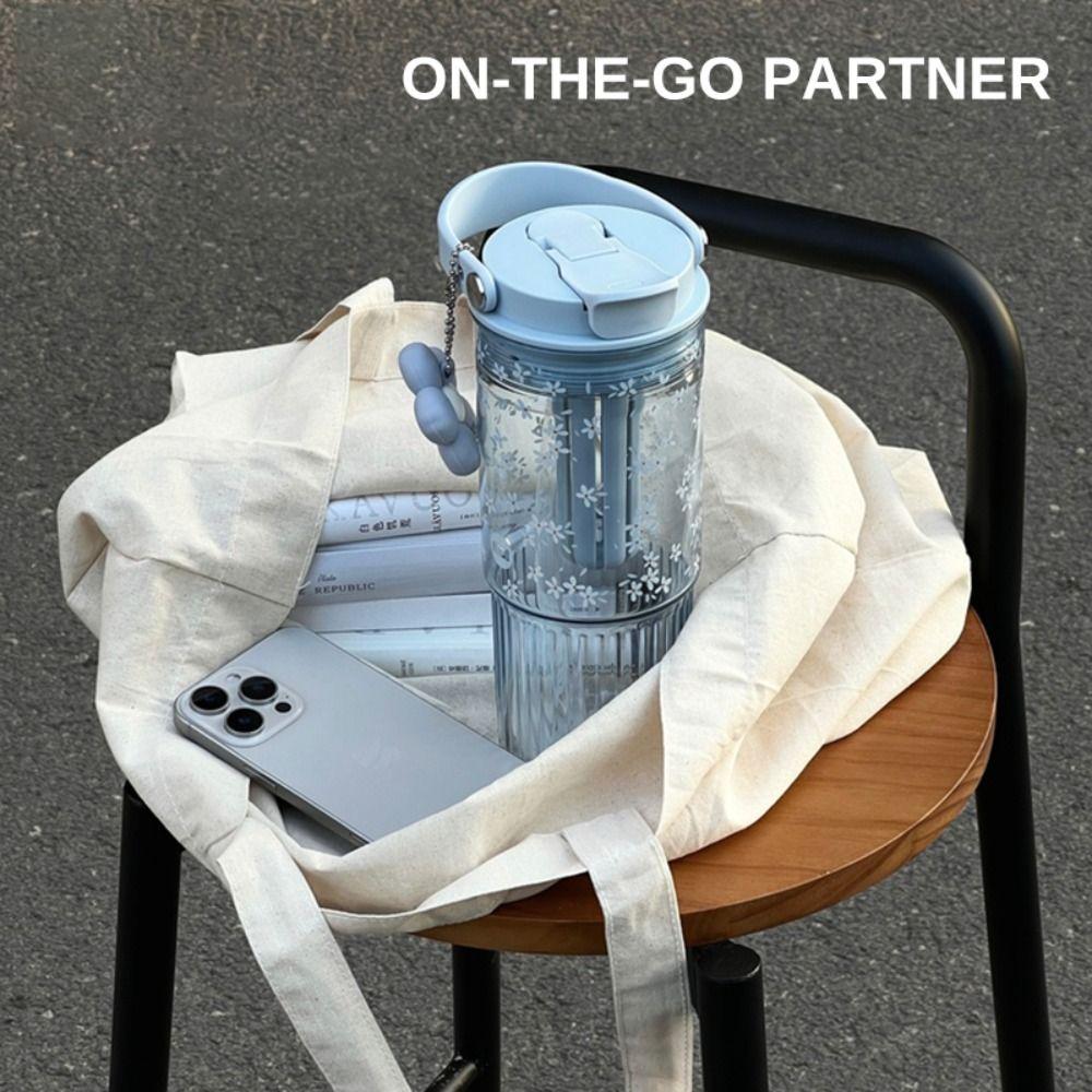 Blumenprint Strohbecher 860ml Kaffeetasse Neue Wasserflasche Saft Milchtee Kaffee