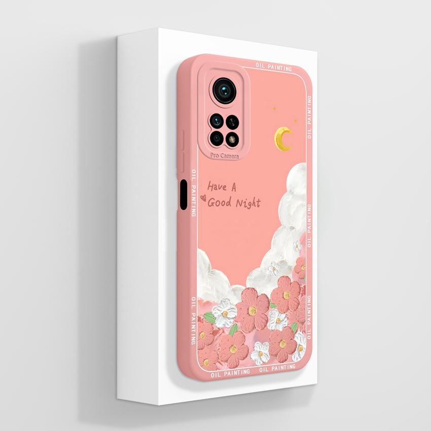 Handyhülle für Xiaomi Mi 10T 11T Pro Lite Mi 10 11 11X 11i Aromatische Blumenmuster Flüssigsilikon Weiche Stoßstange Stoßfeste Hülle für Xiaomi Stoßstangen-Taschen