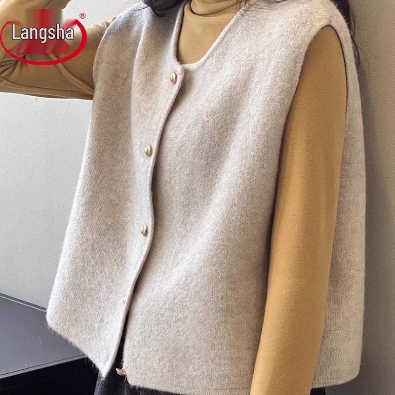 

LangSha Women s V-Neck Knit Vest Top One Size