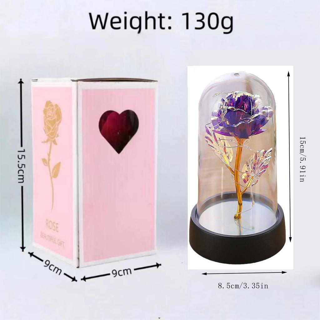 Rose Light Beautiful Realistic Looking Night Light Rose Eternal Flower Party Supplies LED Simulation Rose Flower Valentine's Day