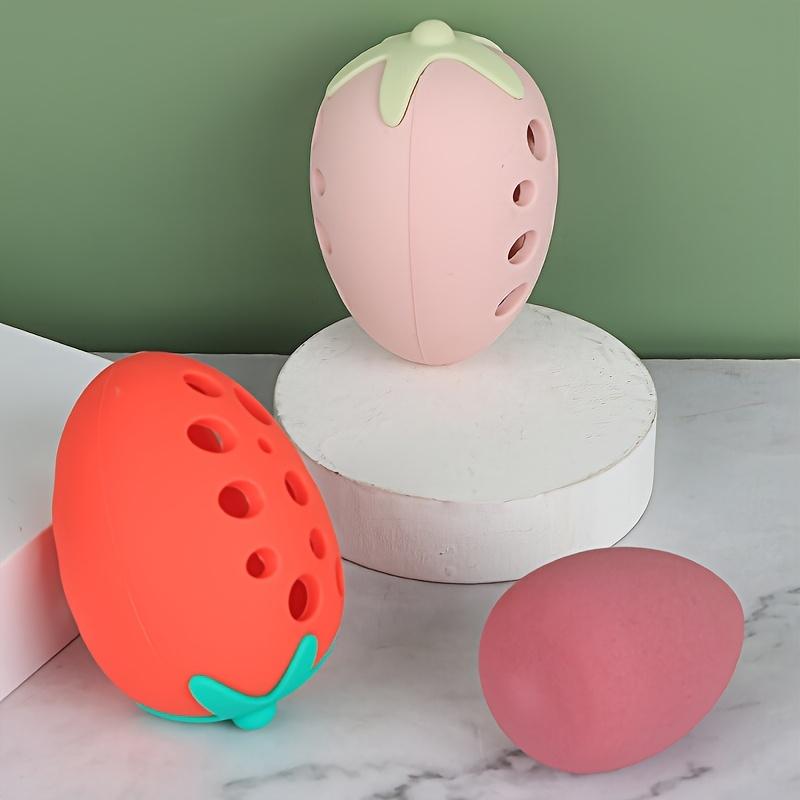 Makeup Sponge Storage Case, Cosmetic Bag, Portable Silicone Air Cushion Powder Dustproof Organizer. Suitable for All Seasons
