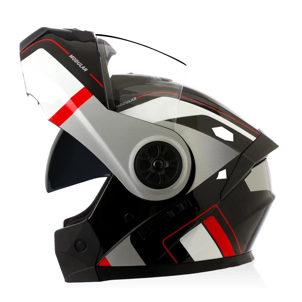 BLD New Arrival High Quality Men Women Motorcycle Racing Flip Up Helmet ABS Material Modular Dual Lens Helmet DOT Approved