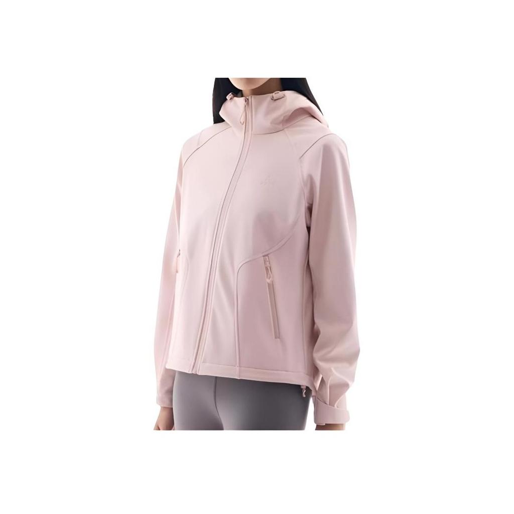 Anta Outdoor Series Solid Color Casual Comfortable Hooded Jacket Women Jackets Lychee-Pink 962446604-8