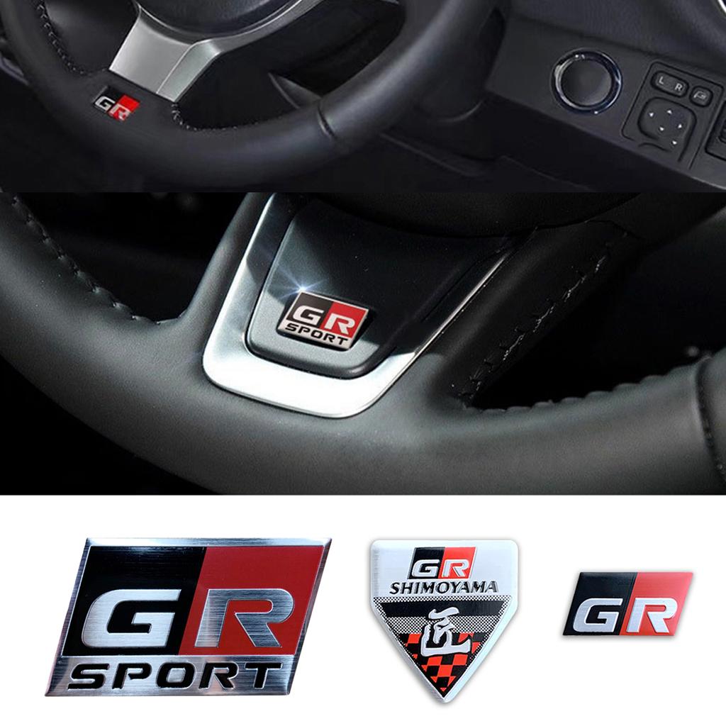 3D Aluminium Car Stickers Accessories Auto Body Tail Emblem Decals For Toyota Yaris Corolla Rav4 GR Logo GAZOO Racing GRSPORT