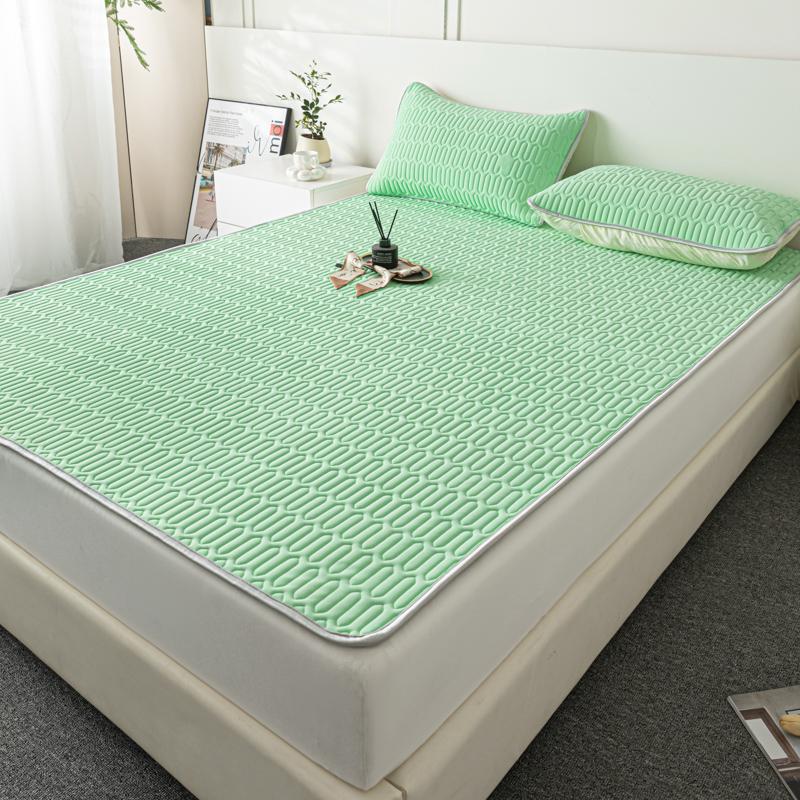 Summer Cooling Quilted Mattress Protector Cover Latex Thickened Breathable Mattress Topper for Single Double Queen King Size Bed